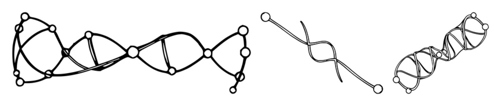 Carbon nanotube set with fine line art geometric structure featuring nanotechnology, science, clean lines with white background and simplicity