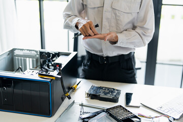 IT Engineer installing Hardware Equipment Development Facility Engineer  Maintenance computer...