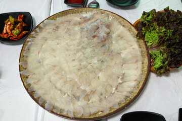 plate of pufferfish sashimi © 영호 신