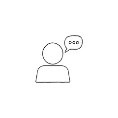 Let&rsquo;s Talk &ndash; Communication and Conversation Concept vector icon white and black with transparent background 