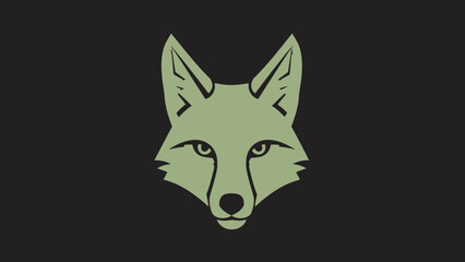 Fototapeta premium Stylized illustration of a fox head with sharp features.