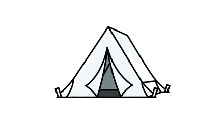 Vector illustration of a single camping tent © Lipi
