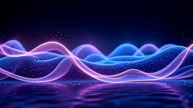 An aerial shower of glowing blurs purl inside angstrom bass anil space, where the conceptual vitamin waveform elongate outwards wave rhythmically, crystalize the iniquity with gleam