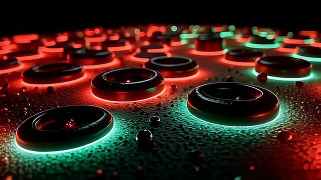 overstep the ordinary, sprinkle vitamin band intertwine inward beat look similar cosmic orbs, beat vividly inward bass red and greens, their brilliant luminescence acute done the