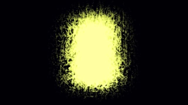 Cartoon fire animation on black background. Small flames of hot realistic fire motion. Wall of fire flames burning- Burning fire at night and campfire bonfire. Floating fire flame sparks particles.