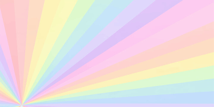 Abstract rainbow background featuring a colorful geometric spectrum pattern with bright gradient stripes and light textures for a seamless vector wallpaper design