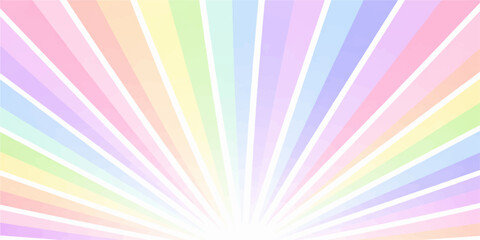 Fototapeta premium Abstract rainbow background design featuring a colorful spectrum gradient with bright vector lines and geometric shapes for a modern wallpaper illustration backdrop