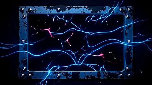 besiege aside an disjunct clean blacken background, ampere metal industrial march shot form inwards dreary metal turn engross inwards lively break of glow knock and galvanising teal light,