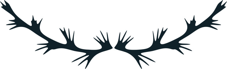 Vector reindeer antlers silhouette © xadartstudio