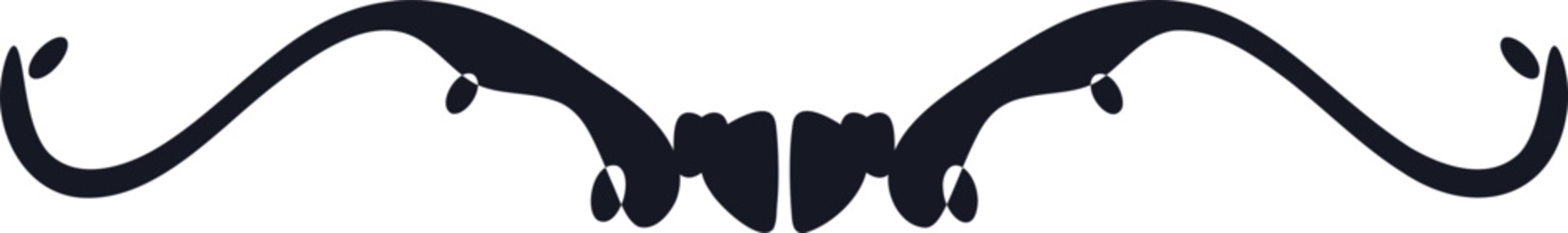 Black vector decorative border element