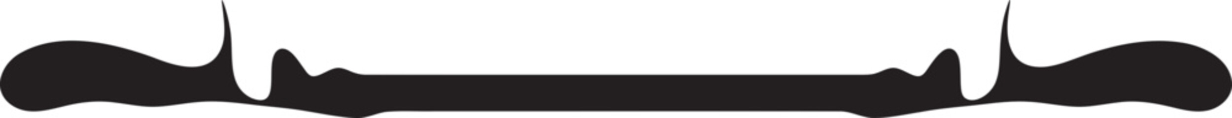 Fototapeta premium Black vector decorative divider line element