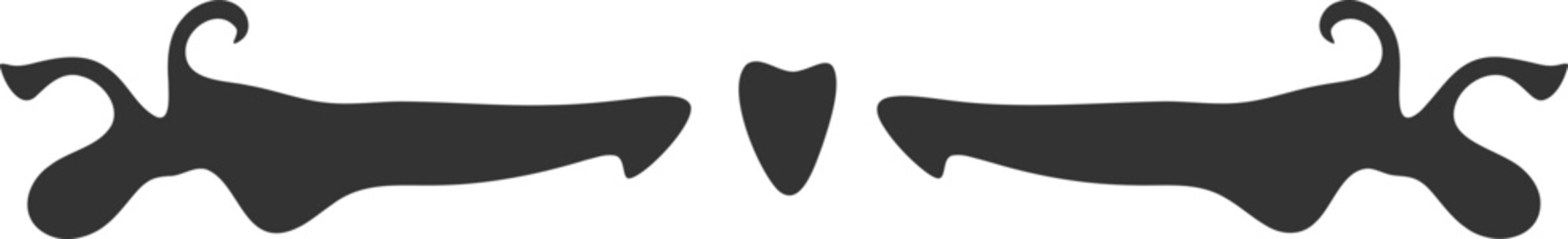 Set of 3 black hanger icons vector