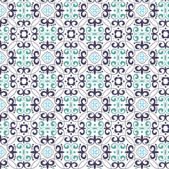 Ornament ethnic leaf seamless pattern