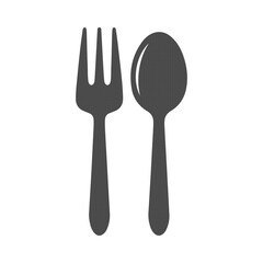 Fork and Spoon Restaurant Food Icon for Dining Kitchen Menu and Culinary Service Symbol Isolated Transparent PNG File