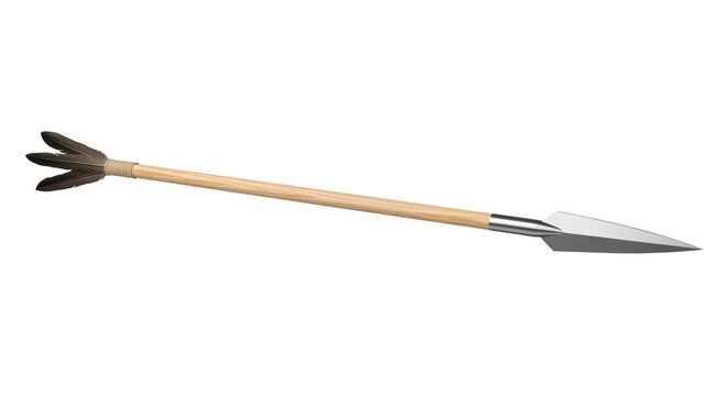 ong Wooden Crossbow Bolt Isolated on Transparent Background