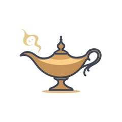 Magic lamp on a white