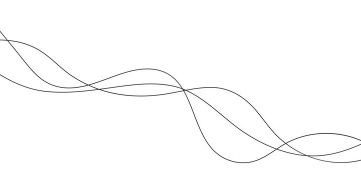 Abstract Wavy Lines on White Background