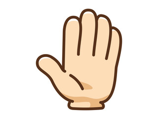 Fototapeta premium ハンドアイコン_カラー_ストップ