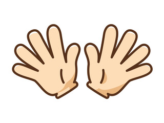 Fototapeta premium ハンドアイコン_カラー_バンザイ