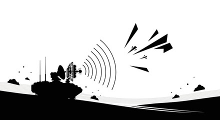 Radar Dish Satellite Transmission Signal Broadcast Communication Technology