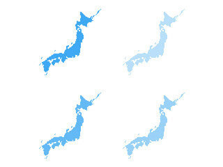 日本列島ドットアイコンセット