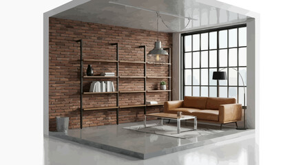 Industrial Loft Interior. © Mohammad