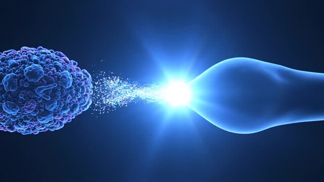 Sperm Cell Fertilizing Egg Cell Animation.