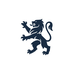 Heraldic Lion Rampant Logo © Fajar