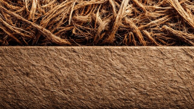 Natural Fiber Texture with Light Brown Surface and Organic Appearance