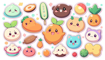 Fototapeta premium set of vector icons of fast food