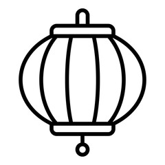 Fototapeta premium Lantern Line icon. Chinese lantern symbol. Lunar new year festival decoration Line icon