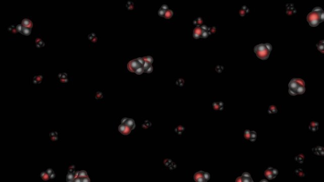 Brownian Motion of Methanol Molecules in a Gas Mixture
