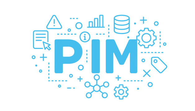 Product Information Management PIM system icon illustration for business workflow