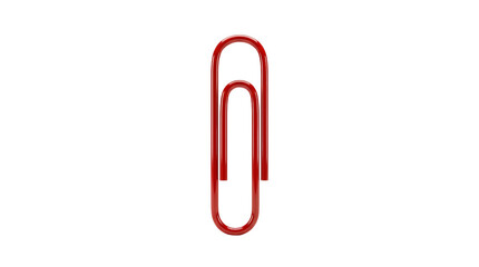 Obraz premium Red Paper Clip is Used to Secure Documents, Hold Papers Together, Organize Files