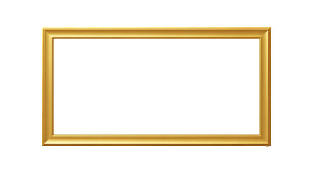 Ornate Golden Picture Frame With Transparent Background Displaying A Blank White Canvas Ready For Artwork Or Photography