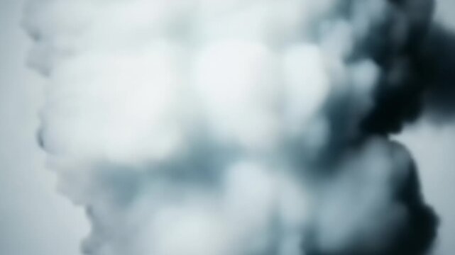 Smoke Cloud Formation Close-up Footage.