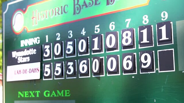Baseball scoreboard