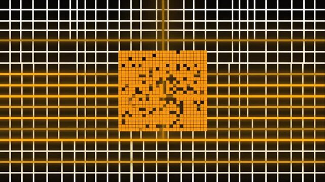 Digital ticket admission code scan on flat grid