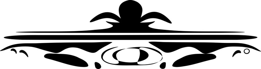 Vector decorative border element with octopus © xadartstudio