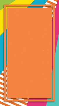Vertical Vibrant Orange Geometric Background. 9:16 Abstract Patterned Frame for Food Promos, Summer Parties, and Bold E-commerce Announcements