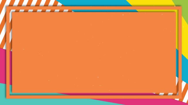 4K Horizontal Vibrant Orange Geometric Background. 16:9 Abstract Patterned Frame for Food Promos, YouTube Intros, and Bold Brand Ads