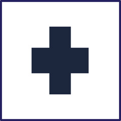 Obraz premium Medical Cross Icon – Healthcare Emergency Hospital Symbol Vector