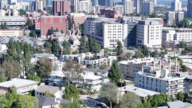 Compressed Aerial View of Westwood and UCLA Medical District
