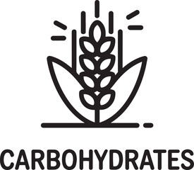 Obraz premium Simplified illustration of carbohydrates chemical structure with molecular formula