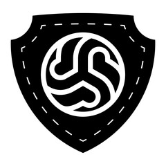 Fototapeta premium national football team emblem glyph icon