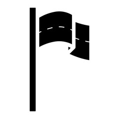 soccer or football waving corner flag glyph icon © agusraharj