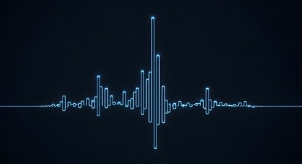Digital audio waveform visualization with peaks and frequencies