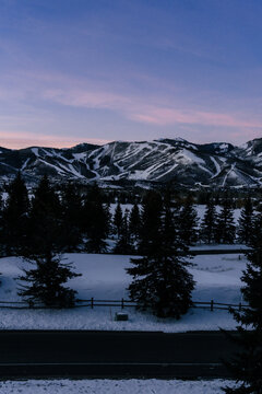 Park City golden hour mountains