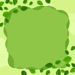 新緑のポップなフレーム5_正方形