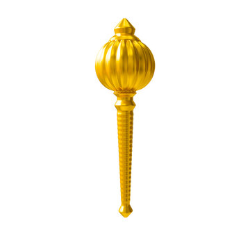 Golden gada mace symbol representing strength mythology power traditional Indian weapon